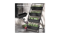 Garden Planter Stylish and Durable for Outdoor Vegetables, Herbs, Flowers