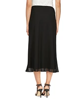 Alex Evenings Women's Chiffon Pull-On Midi Skirt