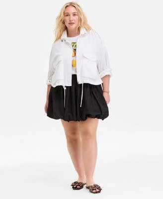 On 34th Trendy Plus Size Utility Jacket Graphic T Shirt Bubble Mini Skirt Exclusively At Macys