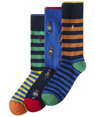 Polo Ralph Lauren Men's Mini Bear & Stripe Socks Gift Box