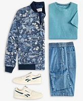 Sun Stone Mens Sun Kissed T Shirt Floral Print Bomber Jacket Denim Cargo Shorts Exclusively At Macys