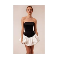 Milla Women's Swan-like mini corset dress