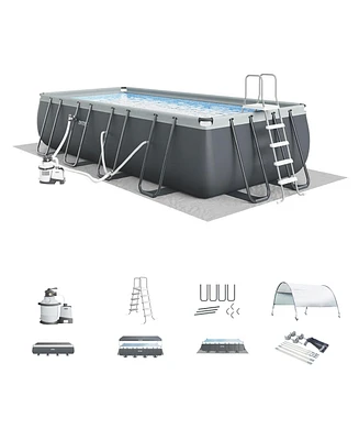 Intex Ultra Xtr Frame 24' x 12' x 52" Swimming Pool with Protective Sun Canopy