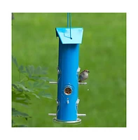 Outdoor Patio Garden 6-Perch Metal Tube Bird Feeder