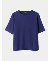 Gobi Cashmere Women's Box-Cut Cotton Silk Blend T-Shirt