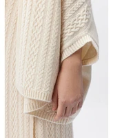 Gobi Cashmere Women's Cable-Knit Cashmere Poncho