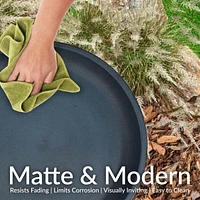 Gleeful Garden Metal Outdoor Bird Bath