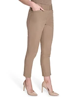 Tommy Hilfiger Women's Solid Mid-Rise Slim-Fit Ankle Pants