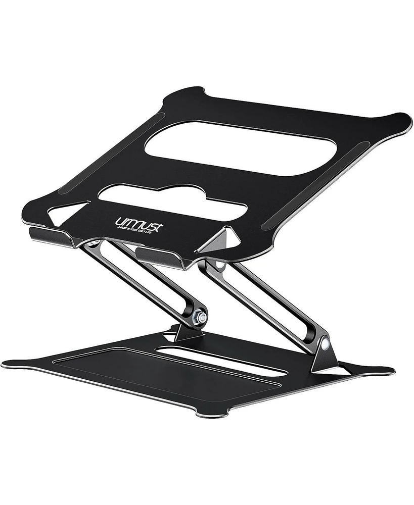 Urmust Adjustable Laptop Stand, Portable Riser, Aluminum Stand for Desk Foldable, Ergonomic Computer Notebook Holder MacBook A