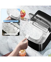 Zafro Nugget Ice Makers Countertop with Soft & Chewable Pellet Portable Self-Cleaning Compact Machine 44Lbs/24H Scoop and Basket