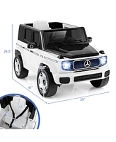 Officially Licensed Mercedes-Benz Eqg 12V Electric Kids Ride-On Car with Parent Remote Control, White