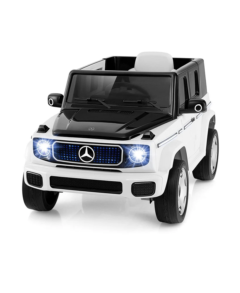 Officially Licensed Mercedes-Benz Eqg 12V Electric Kids Ride-On Car with Parent Remote Control, White