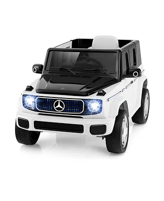 Officially Licensed Mercedes-Benz Eqg 12V Electric Kids Ride-On Car with Parent Remote Control, White