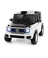 Officially Licensed Mercedes-Benz Eqg 12V Electric Kids Ride-On Car with Parent Remote Control, White