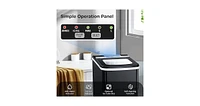 Zafro ice maker can produce 26 pounds of ice per day and can make nine bullet ice cubes in just six minutes. It is available in two ice cube sizes and