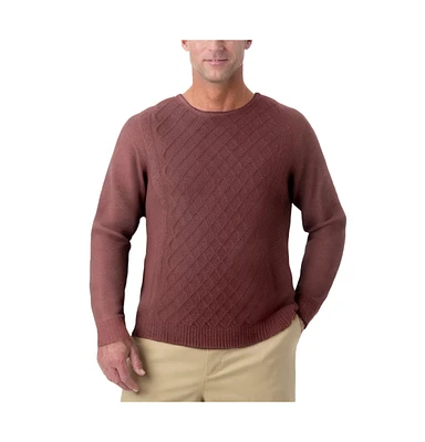 KingSize Big & Tall Soft Cable Knit Crewneck Sweater