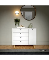 Solid Wood 4-Drawer Combo Dresser – Versatile Storage