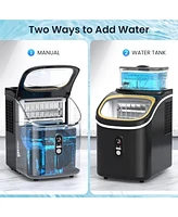 Zafro Countertop Ice Maker,30Lbs/24H,Automatic Cleaning Function and 24-Hour Timing Machine with Scoop&Ice Basket,for Home/Kitchen/Camping/Off