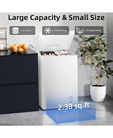 Zafro 2.7 Cu Ft Compact Chest Freezer with Removable Basket, Adjustable Temp from 6.8°F to