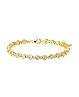 By Adina Eden Cubic Zirconia Bezel Multi Graduated Tennis Bracelet