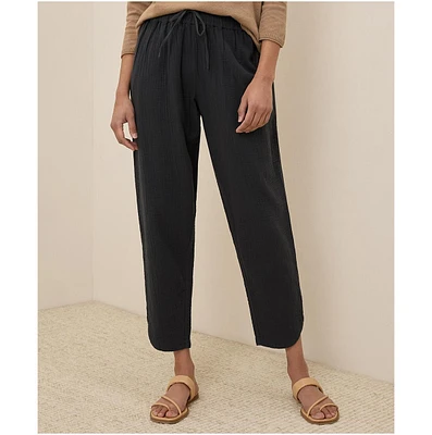 Pact Women's Organic Cotton Coastal Double Gauze Tapered Pull-On Pant