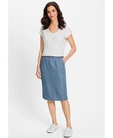Olsen Women's Soft Denim Pull-On Skirt