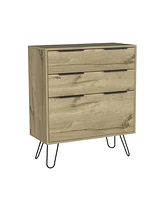 Stylish Three-Drawer Dresser with Smooth Glide Storage for Small Spaces