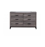 Functional Manufactured Wood Six-Drawer Chest for Closet or Guest Room