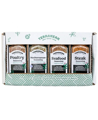 Terranean Herbs & Spices Mediterranean Seasonings Gift Set, 4 Jars