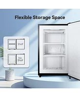 Zafro Compact Upright Freezer, 2.3 Cu Ft with Handle, Removable Shelves, Adjustable Thermostat, Low Noise Design for Bedroom, Apartment or Office
