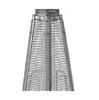 9500 Btu Steel Propane Triangular Pyramid Tabletop Patio Heater