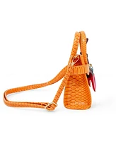 Tiny Treats + Zomi Gems Girls Crocodile Pony Handbag, Orange