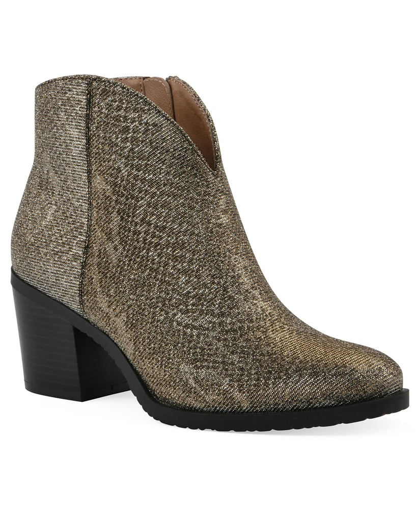 White Mountain Women's Tattles Western Block Heel Booties
