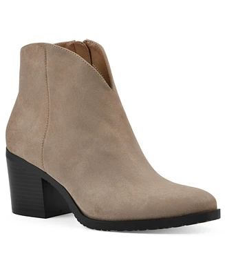 White Mountain Women's Tattles Western Block Heel Booties