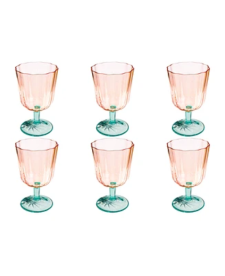 TarHong Vines Etch Jumbo Glasses, Set of 6