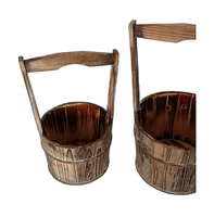 Wood Garden Planter Set – 2 Pieces for Outdoor Landscaping