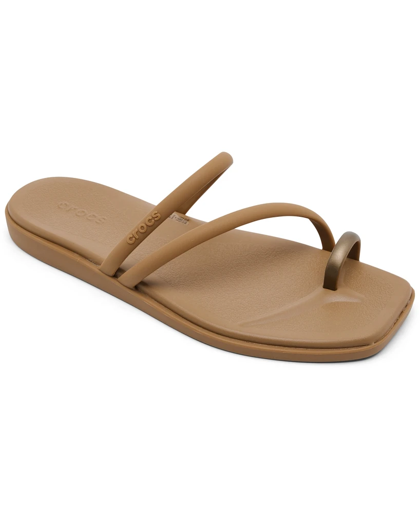 Crocs Women's Miami Metallic Toe Loop Sandals from Finish Line