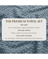 Linery & Co. Quick-Drying Cotton Diamond Waffle Textured Bath Towel, 54" x 27"