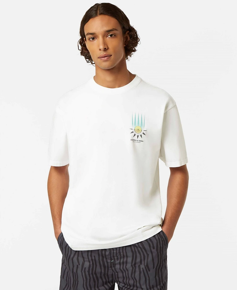 Scotch & Soda Men's Front and Back Artwork T-Shirt