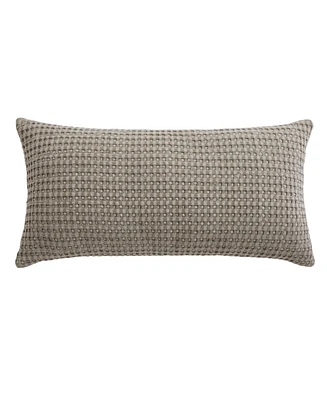 Levtex Mills Waffle Invisible Zipper Decorative Pillow, 12" x 24"