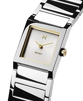 Mvmt Women's Marquee Square Silver Tone Stainless Steel Bracelet Watch, 22mm
