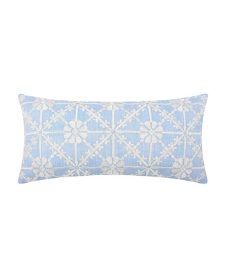 Levtex Evelyn Embroidered Decorative Pillow, 12" x 24"