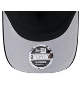 New Era Men's Black Atlanta Braves Gradient 9FORTY A-Frame M-Crown Trucker Adjustable Hat