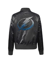 Pro Standard Women's Black Tampa Bay Lightning Rhinestone Jewels Satin Full-Snap Jacket