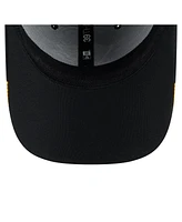New Era Men's Black Pittsburgh Penguins Linear Featherweight 39THIRTY Flex Hat