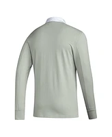 Adidas Men's 2023 Player Gray Sporting Kansas City Travel Long Sleeve Polo Shirt