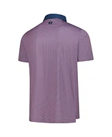 FootJoy Men's Navy The Players ProDry Lattice Print Lisle Polo Shirt