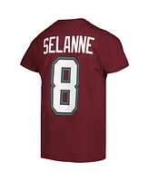 Mitchell & Ness Big Boys and Girls Teemu Selanne Garnet Anaheim Ducks Name Number T-Shirt