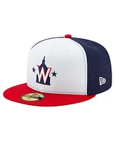 New Era Men's White/Navy/Red Washington Nationals 20th Anniversary 59FIFTY Hat