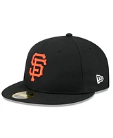 New Era Men's Black San Francisco Giants 2025 Jackie Robinson Day Retro crown 59FIFTY Unstructured Hat